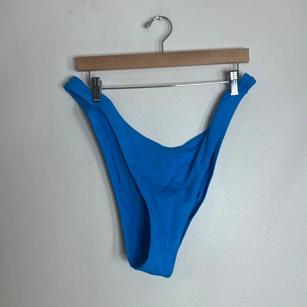 Skins recycled Vibrant Blue cheeky tanga Bikini Bottom size 4X